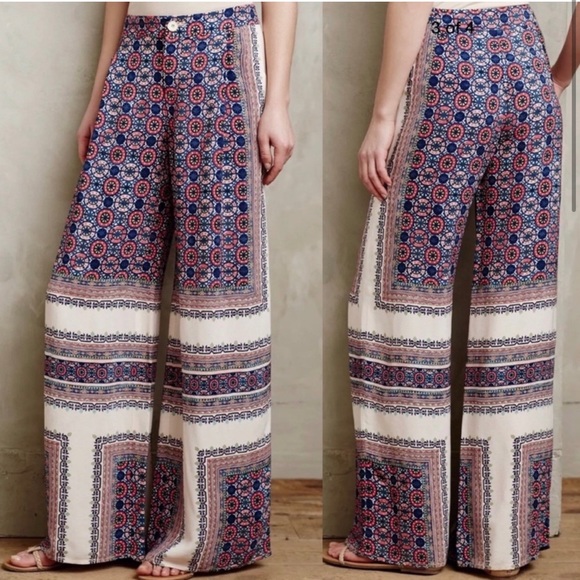 Anthropologie Elevenses wide leg pants size 4 - Picture 2 of 8